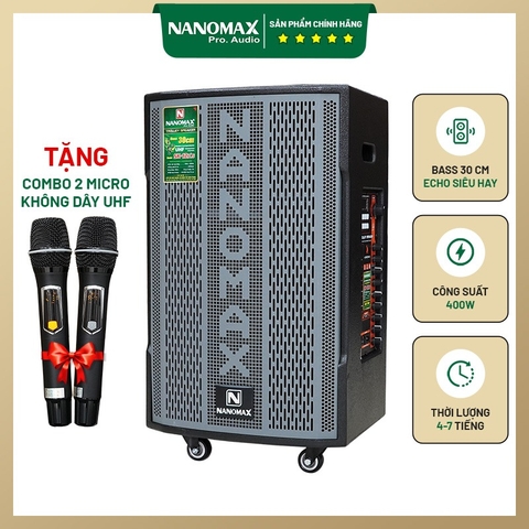 Loa Kéo Nanomax SK-12X5 Bass 30cm 400w Karaoke Bluetooth