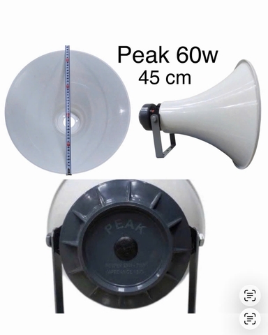 Loa Nén 60W, Loa Phóng Thanh HC LN-60VN Cao Cấp, Vành Tròn 43Cm, Chịu Nước