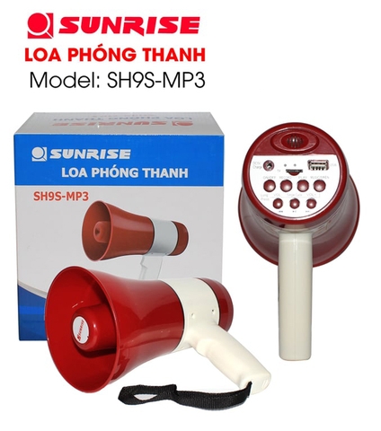 Loa phóng thanh cầm tay Sunrise SH9S-MP3-USB-Thẻ nhớ