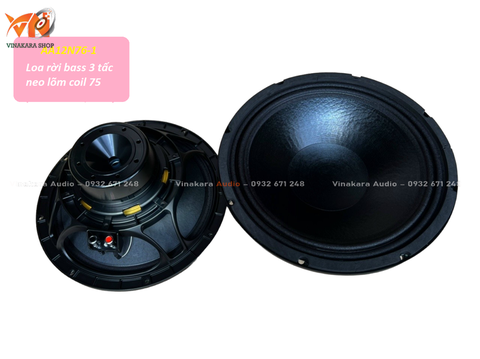 Loa bass rời 30 3 tấc neo lõm coil 76 (AA12N76-1, ĐEN)