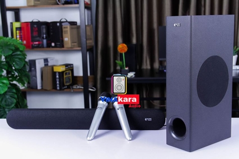 Loa soundbar kèm sub Kiwi HK01 KÈM 2 MICRO KARAOKE