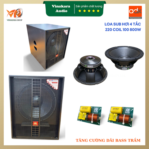 Loa sub hơi 40 4 tấc, bass 40cm, 800w BW từ 220 coil 100