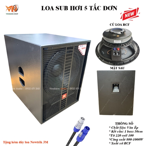 Loa Sub Hơi 5 Tấc ADX-18100, Bass 50cm (RCF 50cm, 800W, 220/100, KT: 56X70X68)