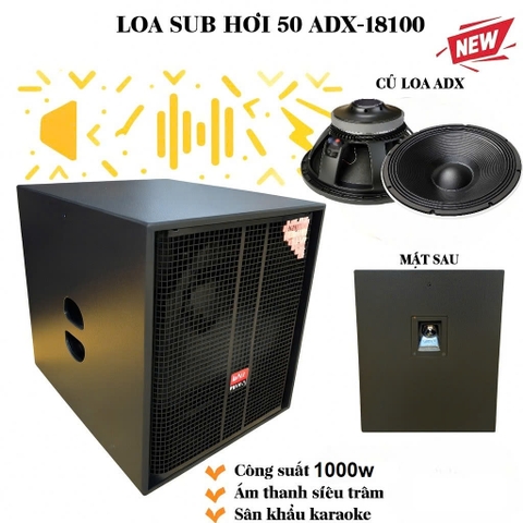 Loa Sub Hơi 50 ADX-18100, Bass 50cm (RCF 50cm, 800W, 220/100, KT: 56X70X68)