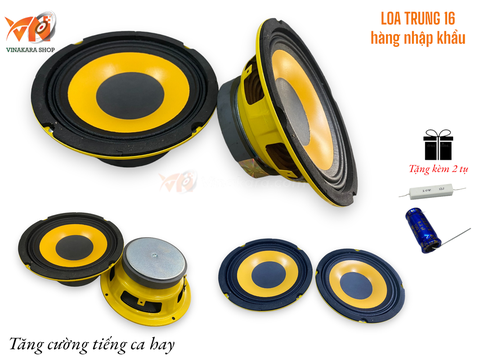 Loa trung 16cm từ 100, 1,6 tấc LT16, trung kín 100w