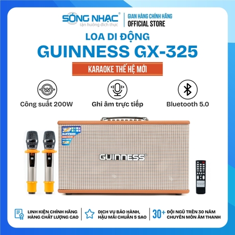 Loa xách tay di động GUINNESS GX -325, 2 bass 20cm