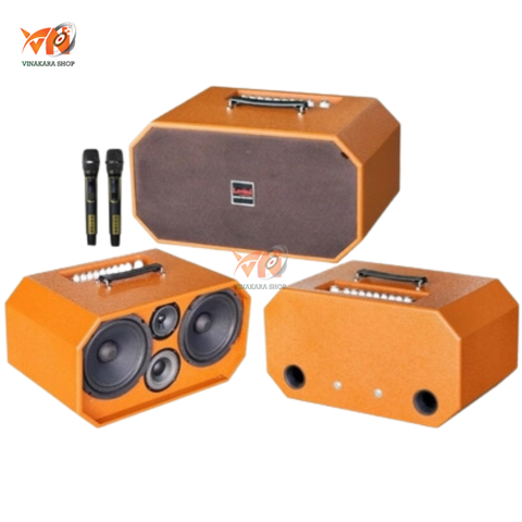 Loa xách tay LOVINA KB208, 2 bass 20cm, 1 treble đôi 1 mid, 350w