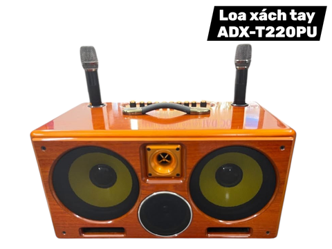 Loa xách tay 20 đôi ADX-T220PU - loa mini chất lượng, 500w, 2 micro UHF