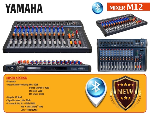 MIXER YAMAHA M12, 12 LINE, HÀNG NHẬP KHẨU