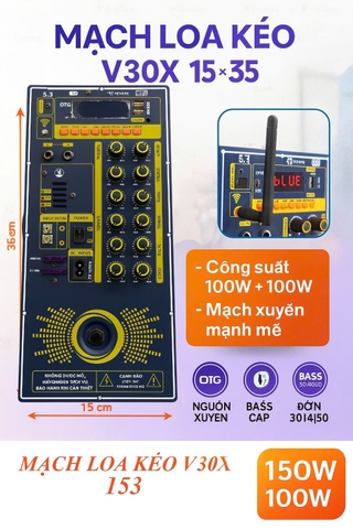 Mạch loa kéo V30X 15x35 ,Có cổng OTG