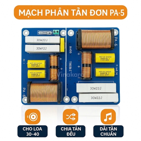 Mạch phân tần đơn PA-5 Sử dụng cho loa full 25-30-40,  giúp loa full hát hay, âm sáng rõ