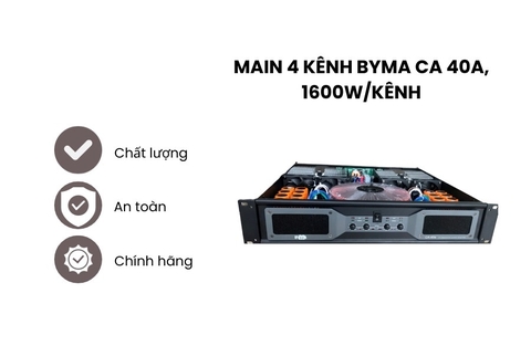 Cục đẩy công suất 4 kênh Byma Ca 40A, 1600w/kênhx4CH, Classs D