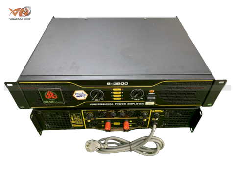 Cục đẩy công suất 2 kênh GHS S-3200, 32 sò, 800wx2CH, nguồn xuyến