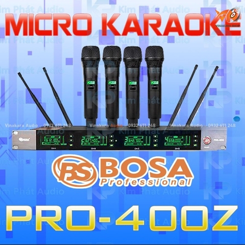 MICRO KHÔNG DÂY BOSA PRO 400Z 4 MIC