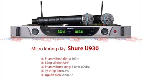Micro không dây Shur U930 (hàng nhập khẩu loại 1)