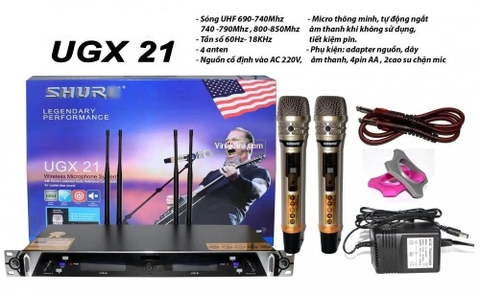 Micro không dây UGX21 chống hú, hút âm tốt