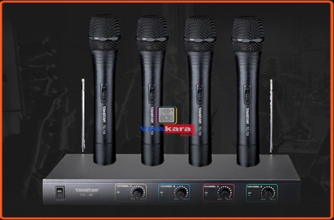 Micro không dây TAKSTAR TC-4R - 4 MICRO. Sóng micro rất xa 50m-70m. Rất phù hợp cho ae làm show làm chương trình