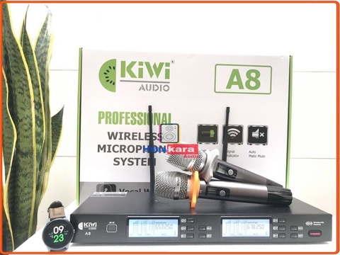 Micro Karaoke Không Dây KIWI A8 chống hú, UHF cao cấp
