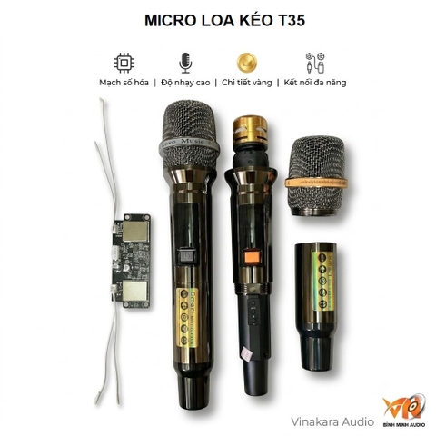 Micro loa kéo ADX T35 cao cấp, hát  nhẹ, chống hú tốt