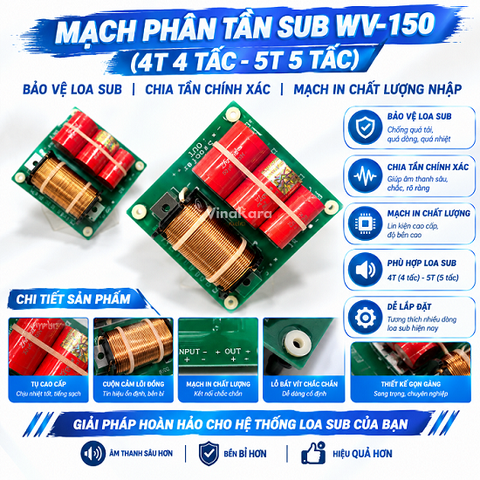 Mạch phân tần sub WV-150 bass 30 - 40 - 50