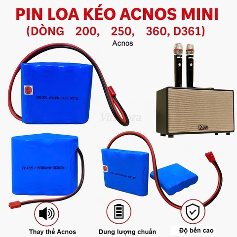 Pin loa kéo Acnos mini  ( Dòng 200, 250, 360,361)