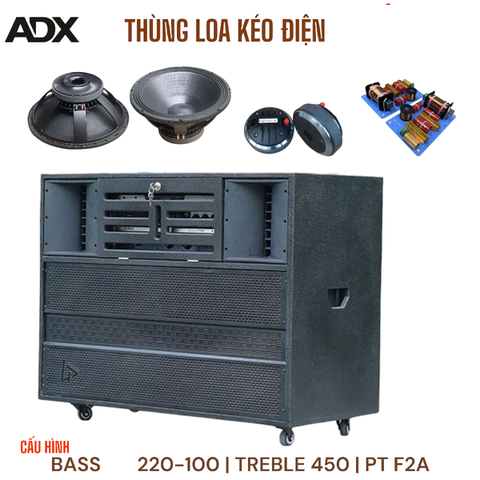 Loa Kéo Điện Ngoài Trời ADX 215-LKD PRO, Bass 40 Đôi, 1000-1500W