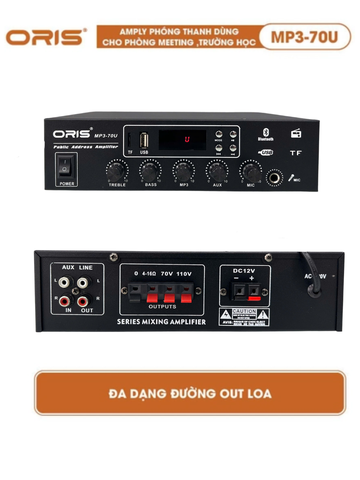 Amply chuyên dụng dùng cho loa phóng, loa âm tường, loa treo tường Oris 70W - 100W - 150W