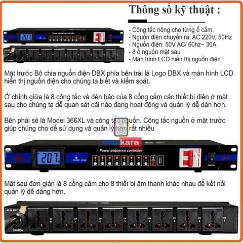 Bộ chia nguồn điện 366XL chuyên nghiệp