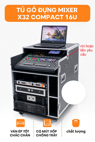 Tủ Gỗ Đựng Mixer X32 Compact 16U