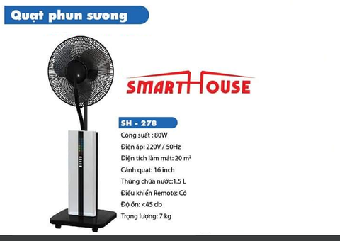 Quạt hơi nước SMART HOUSE SH-278