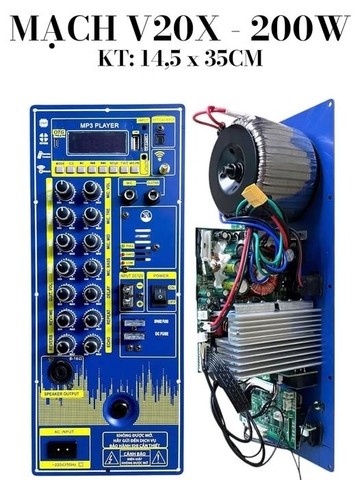 Mạch loa kéo 4 tấc đơn KT 14.5X35cm, Reverb, bluetooth 5.0