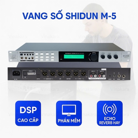 Vang số Shidun M5 chính hãng, bluetooth, echo reverb chuyên nghiệp