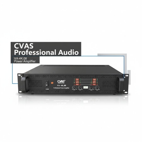 Cục đẩy công suất 4 kênh CVAS VA-4K08, 4x800w, 32 sò đồng