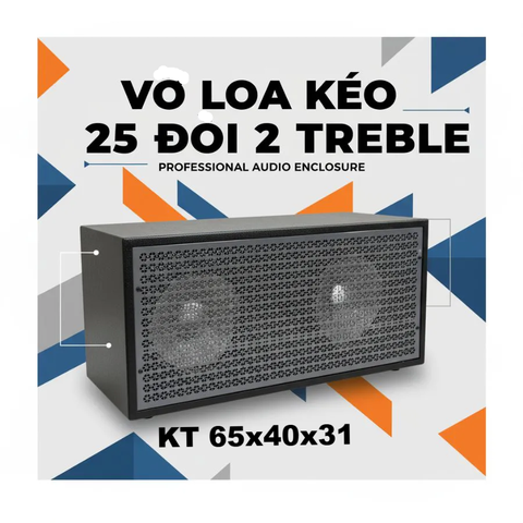 vỏ loa kéo bình 25 đôi 1938, mạch KT 19X38cm ,KT:65x40x31