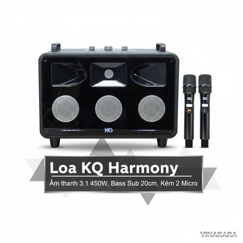 Loa KCBOX KQ Harmony, Âm thanh 3.1 450W, Bass Sub 20cm, Kèm 2 Micro