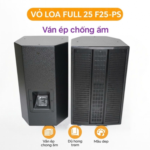 Vỏ loa full 25 2,5 tấc ,Ván ép ,trạm sắt F25-PS