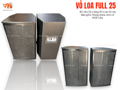 Vỏ thùng loa full 2,5 tấc TL25 (25cm, mdf), 3 phân loại