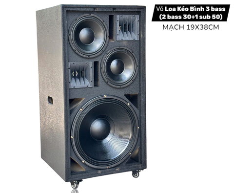 Combo Loa kéo ADX-V21215, 3 bass gồm 2 bass 30 1 sub 50, ván ép