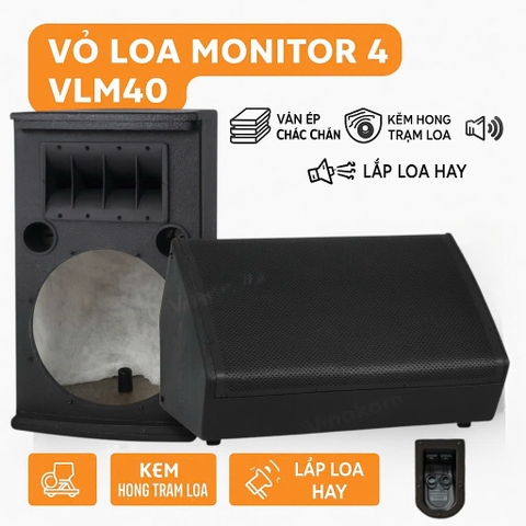 Vỏ loa monitor 40 - 4 tấc, bass 40cm, ván ép nhập khẩu VLM40