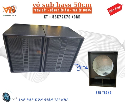 Vỏ thùng Sub  bass 50 cm, 5 tấc (mặt thẳng/nghiêng)
