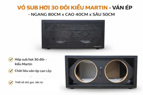 Vỏ loa sub hơi 30 đôi VS302E, ván ép chất lượng, KT N80XC40XS50cm
