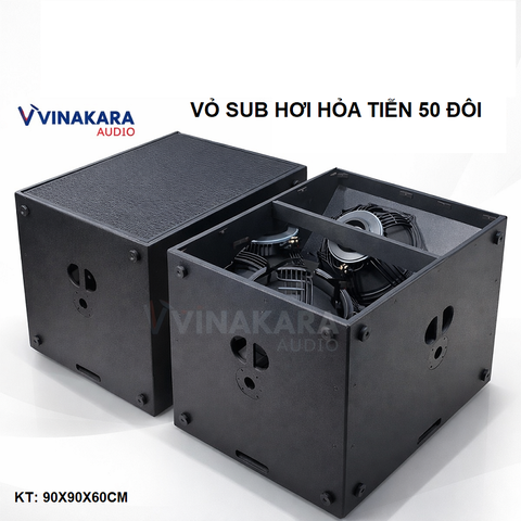 Vỏ loa sub hơi 50 đôi 50 cm hỏa tiễn- KT 90X90X60cm