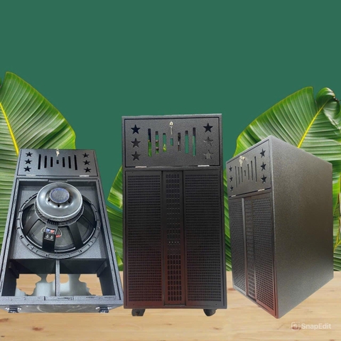Vỏ thùng loa sub 40 - sub 50 liền tủ máy + cửa khóa, ván ép chất lượng AD-VLS405