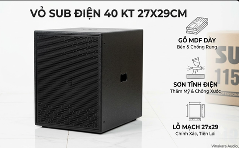 Vỏ loa sub điện 40 4 tấc VS15-E