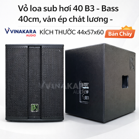 Vỏ loa sub hơi 40 B3 - Bass 40cm, ván ép chất lượng