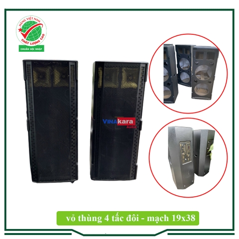 Vỏ thùng loa kéo bình 40 đôi 4 tấc đôi mạch kéo 19x38 (kiểu đứng)