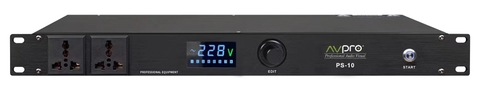 Quản Lý Nguồn Avpro Ps-10, 10 Cổng, Màn Hình Lcd, Chống Sụt Áp, Bảo Vệ Dàn Karaoke