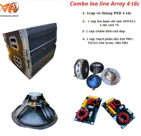 Loa line array ADX 4 tấc đồng bộ neo 800w Model ARN4T