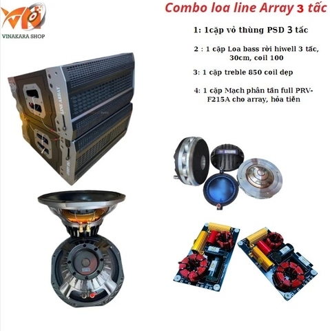 Loa line array ADX 3 tấc đồng bộ neo 800w Model ARN3T