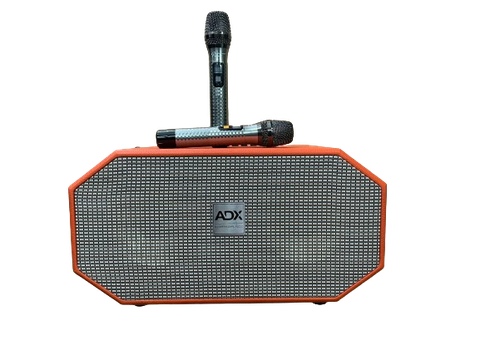 Loa kéo mini xách tay lục giác ADX2202-10LG, 350W, 2 Micro, 2 bass 20cm + 6 Mid + 2 Treble